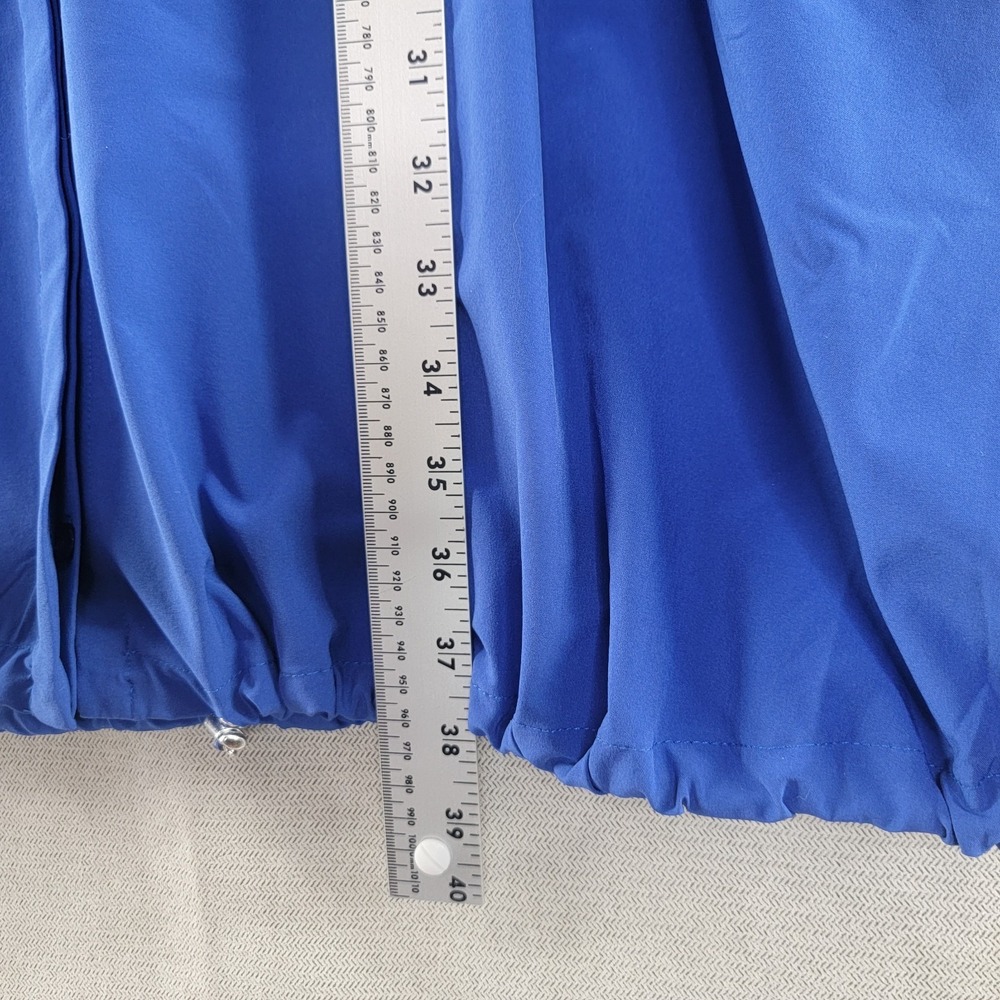 Chicos Dress Cinch Bubble Hem Shirt Size 2 / L Modern Sporty Chic Travel Cobalt - Picture 9 of 9